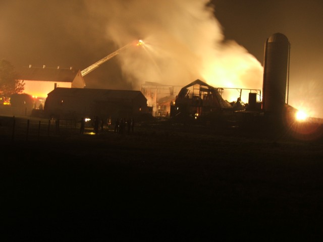 Tanker 4-9 assisted Intercourse Fire Co. on this barn fire on Centerville Road...7/2/05